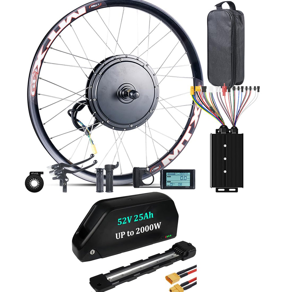 48V & 52V 2000W Ebike Conversion Kit with Battery