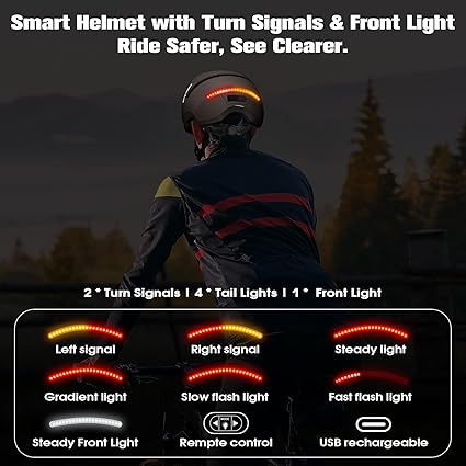Shinmax Bike Helmet with Turn Signals