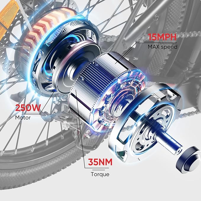 SAMEBIKE Electric Bike, Folding Adult Electric Mountain Bike