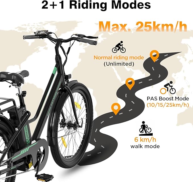 HITWAY Electric Bike - 250W Motor