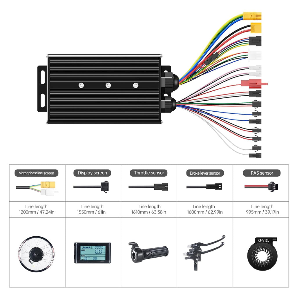 48V & 52V 2000W Ebike Conversion Kit with Battery