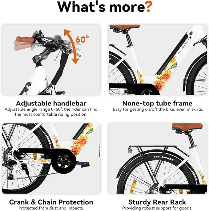 HILAND 26 Inch Electric City Bike