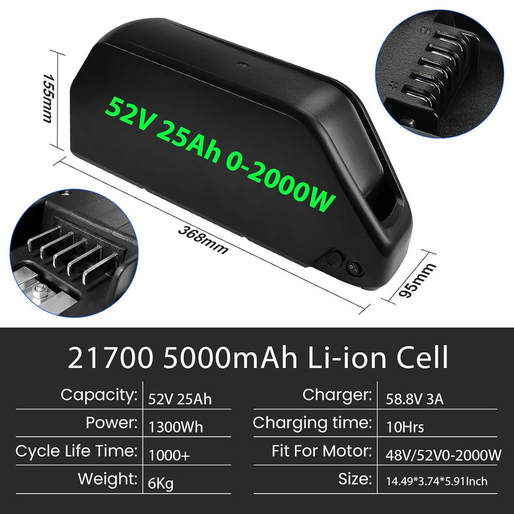 48V & 52V 2000W Ebike Conversion Kit with Battery