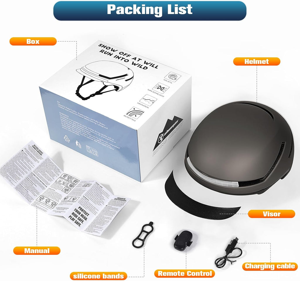 Shinmax Bike Helmet with Turn Signals