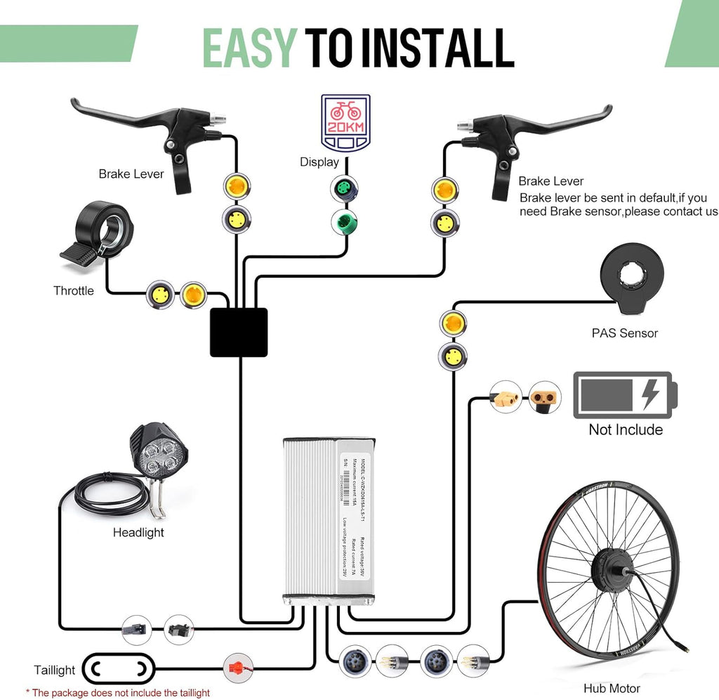 Bafang 48V 500W 750W Ebike Conversion Kit - Rear Hub Motor