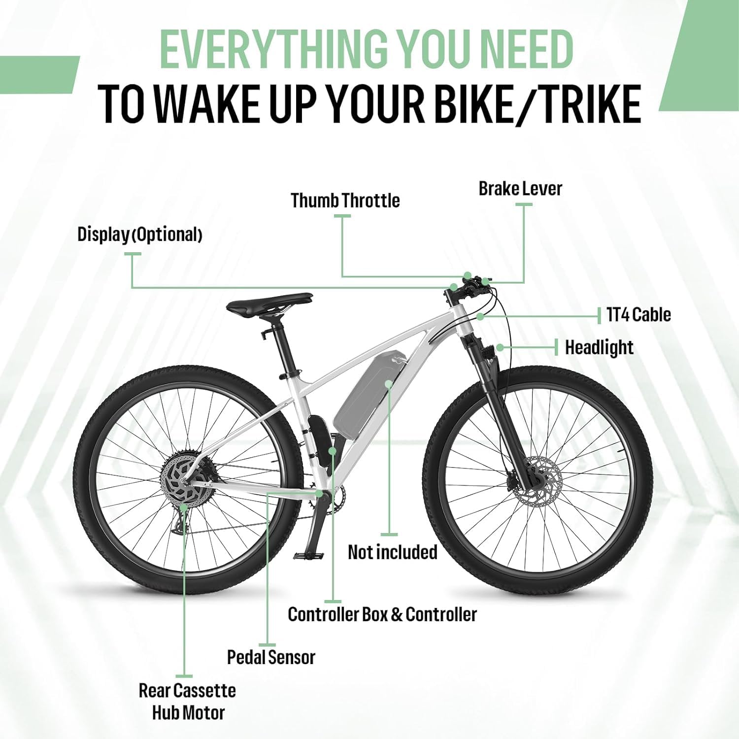 Bafang 48V 500W 750W Ebike Conversion Kit - Rear Hub Motor