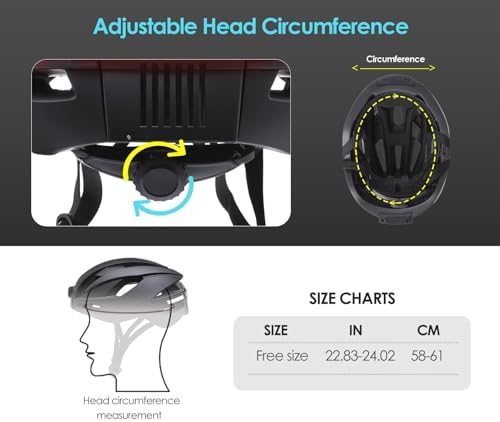 Gugxiom Bike Helmet, Smart Bluetooth Helmet with Cameras